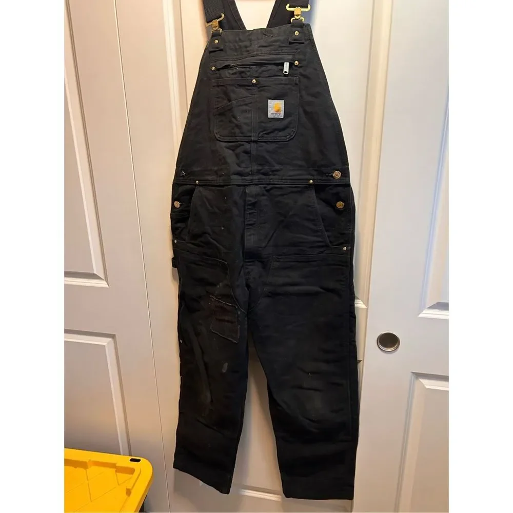 Black Carhartt Bibs 38 x 32 - Picture 9 of 11